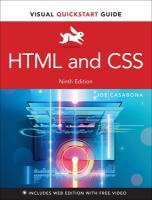 HTML and CSS: Visual QuickStart Guide 9th edition