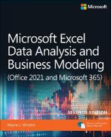 Microsoft Excel Data Analysis and Business Modeling (Office 2021 and  Microsoft 365) 7th edition