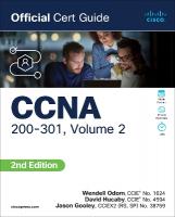 CCNA 200-301 Official Cert Guide, Volume 2 2nd edition