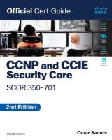 CCNP and CCIE  Security Core SCOR 350-701 Official Cert Guide 2nd edition