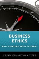 Business Ethics: What Everyone Needs to Know