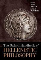 Oxford Handbook of Hellenistic Philosophy