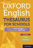 Oxford English Thesaurus for Schools 6th Revised edition