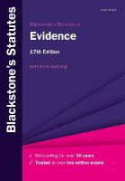 Blackstone's Statutes on Evidence 17th Revised edition