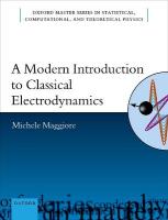Modern Introduction to Classical Electrodynamics