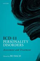 ICD-11 Personality Disorders: Assessment and Treatment
