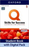 Q Skills For Success 3e Level 5 Listening & Speaking Student Book With Digital Pack