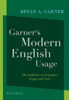 Garner's Modern English Usage 5th Revised edition