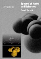 Spectra of Atoms and Molecules 5th Revised edition