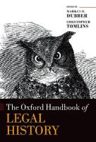 Oxford Handbook of Legal History