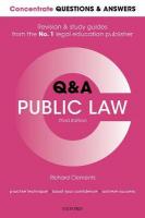 Concentrate Questions and Answers Public Law: Law Q&A Revision and Study Guide 3rd Revised edition