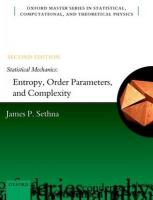 Statistical Mechanics: Entropy, Order Parameters, and Complexity 2nd Revised edition