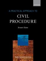 Practical Approach to Civil Procedure 26th Revised edition