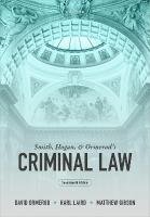 Smith, Hogan, and Ormerod's Criminal Law 17th Revised edition