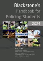 Blackstone's Handbook for Policing Students 2024 18th Revised edition