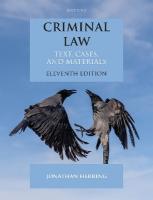 Criminal Law: Text, Cases, and Materials 11th Revised edition