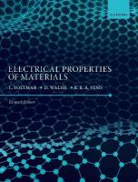 Electrical Properties of Materials 11th Revised edition