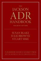 Jackson ADR Handbook 4th Revised edition
