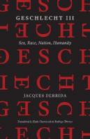 Geschlecht III: Sex, Race, Nation, Humanity