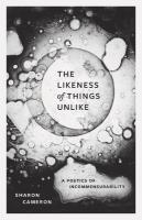 Likeness of Things Unlike: A Poetics of Incommensurability