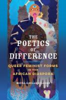 Poetics of Difference: Queer Feminist Forms in the African Diaspora New edition