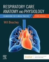 Respiratory Care Anatomy and Physiology: Foundations for Clinical Practice 5th edition