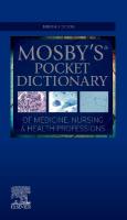 Mosby's Pocket Dictionary of Medicine, Nursing & Health Professions 9th edition