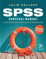 SPSS Survival Manual: A Step by Step Guide to Data Analysis using IBM SPSS 7th edition