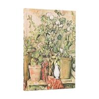 2026 Cezanne's Terracotta Pots and Flowers Mini 12-month Horizontal  Hardcover Flexi Dayplanner 2026 (Elastic Band Closure)