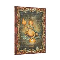2026 The Brothers Grimm, Frog Prince (Fairy Tale Collection) Midi 12-month  Verso Hardcover Flexi Dayplanner 2026 (Elastic Band Closure)