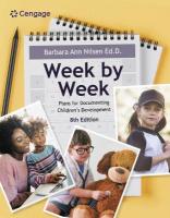 Week by Week: Plans for Documenting Children's Development 8th edition