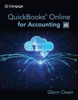 Using QuickBooksÂ® Online for Accounting 2023 6th edition