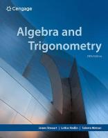 Algebra and Trigonometry 5th edition