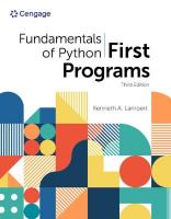 Fundamentals of Python: First Programs 3rd edition
