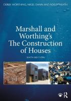 Marshall and Worthing's The Construction of Houses 6th edition