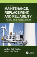 Maintenance, Replacement, and Reliability: Theory and Applications 3rd edition