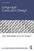 Language Curriculum Design 2nd edition