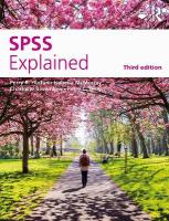SPSS Explained 3rd edition
