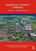 Residential Property Appraisal: Volume 1 - Valuation and Law 2nd edition