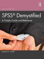 SPSS Demystified: A Simple Guide and Reference 4th edition