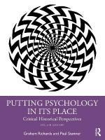 Putting Psychology in its Place: Critical Historical Perspectives 4th edition