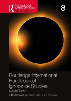 Routledge International Handbook of Ignorance Studies 2nd edition