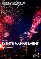 Events Management: An Introduction 3rd edition