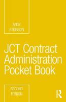 JCT Contract Administration Pocket Book 2nd edition