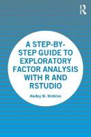 Step-by-Step Guide to Exploratory Factor Analysis with R and RStudio