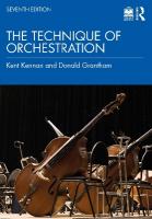 Technique of Orchestration 7th edition