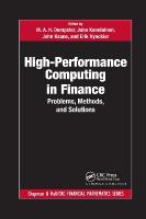 High-Performance Computing in Finance: Problems, Methods, and Solutions