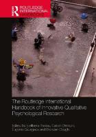 Routledge International Handbook of Innovative Qualitative Psychological  Research