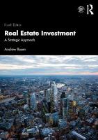 Real Estate Investment: A Strategic Approach 4th edition