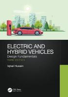 Electric and Hybrid Vehicles: Design Fundamentals 3rd edition